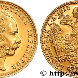 OR, PALLADIUM ET PLATINE INVESTISSEMENT 1 Ducat refrappe moderne François-Joseph Ier 1915 fwo_881747 Monde Retour Gratuit