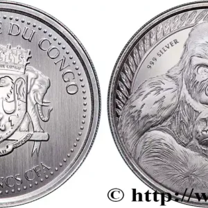 Jusqu’à Épuisement Des Stocks ARGENT D'INVESTISSEMENT 1 Oz - 500 Francs Gorille 2023 fwo_883429 Monde