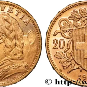 OR, PALLADIUM ET PLATINE INVESTISSEMENT 20 Francs "Vreneli" 1915 Berne fwo_884424 Monde Achetez Aujourd’hui