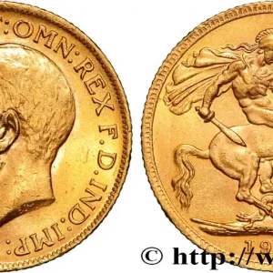 Haute Qualité OR, PALLADIUM ET PLATINE INVESTISSEMENT 1 Souverain Georges V 1912 Londres fwo_884604 Monde