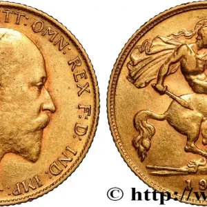 OR, PALLADIUM ET PLATINE INVESTISSEMENT 1/2 Souverain Edouard VII 1907 Londres fwo_886179 Monde Commande En Gros