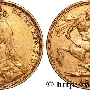 Petit Prix OR, PALLADIUM ET PLATINE INVESTISSEMENT 1 Souverain Victoria buste du jubilé 1890 Sydney fwo_886192 Monde