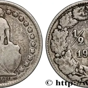 Commande En Gros SUISSE 1/2 Franc Helvetia 1905 Berne fwo_887223 Monde