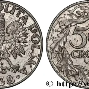 Pas Cher POLOGNE 50 Groszy “Gouvernement général” 1938 Varsovie fwo_887525 Monde