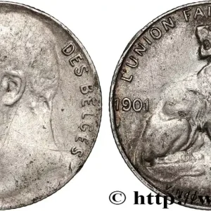 BELGIQUE 50 Centimes Léopold II légende en français 1901 fwo_887533 Monde Quantité Limitée