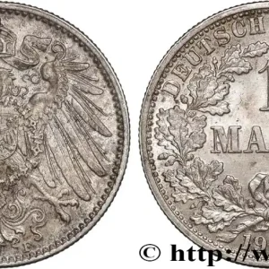 Prix Choc ALLEMAGNE 1 Mark Empire aigle impérial 2e type 1914 Stuttgart fwo_887675 Monde