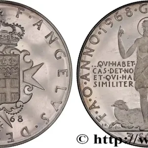 Livraison Express ORDRE SOUVERAIN DE MALTE 3 Scudi Proof Frà Angelus de Mojana 1968 S.M.O.M., Rome fwo_887704 Monde