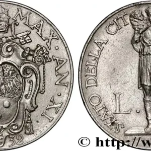 Top Vente VATICAN ET ÉTATS PONTIFICAUX 2 Lire armes du Vatican, pontificat de Pie XI an XI 1932 Rome fwo_887738 Monde