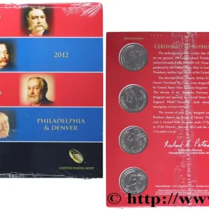 Garantie Incluse ÉTATS-UNIS D'AMÉRIQUE Série 8 pièces de 1 Dollar Président 2012 Philadelphie et Denver fwo_838438 Monde