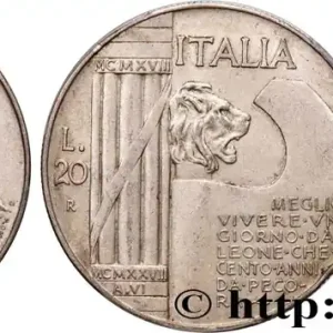 Livraison Express ITALIE - ROYAUME D'ITALIE - VICTOR-EMMANUEL III 20 Lire, 10e anniversaire de la fin de la Première Guerre mondiale 1928 Rome fwo_853110 Monde
