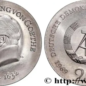 ALLEMAGNE RÉPUBLIQUE DÉMOCRATIQUE 20 Mark Johann Wolfgang Von Goethe 1969 Berlin fwo_870183 Monde Premium