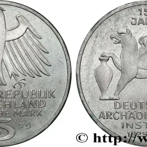 ALLEMAGNE 5 Mark 150e anniversaire de l’Institut Archéologique Allemand Proof 1979 Hambourg fwo_822989 Monde Offre Du Jour