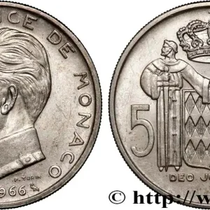 Meilleure Vente MONACO 5 Francs Prince Rainier III 1966 Paris fwo_833115 Monde
