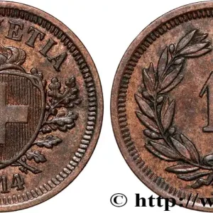 Certifié SUISSE 1 Centime (Rappen) Croix Suisse 1914 Berne fwo_836188 Monde