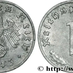 ALLEMAGNE 1 Reichspfennig aigle et swastika 1943 Stuttgart fwo_854463 Monde Bon Plan