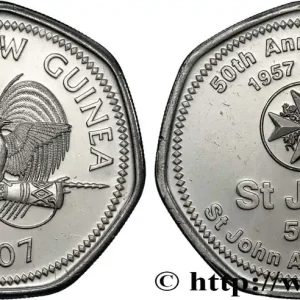 PAPOUASIE NOUVELLE GUINÉE 50 Toea 50e anniversaire de l’Ambulance Saint-Jean 2007 Ottawa fwo_863158 Monde Premium