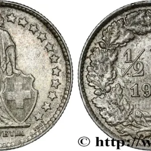 Must-Have SUISSE 1/2 Franc Helvetia 1952 Berne fwo_865577 Monde