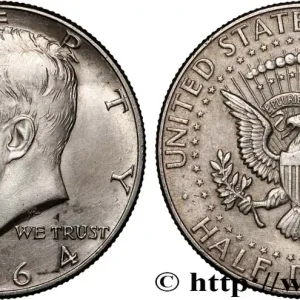 Dernière Chance ÉTATS-UNIS D'AMÉRIQUE 1/2 Dollar Kennedy 1964 Philadelphie fwo_870833 Monde