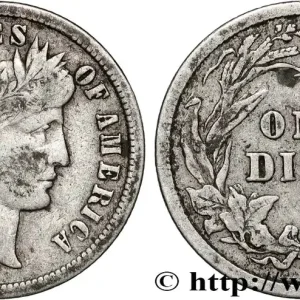 Marque ÉTATS-UNIS D'AMÉRIQUE 1 Dime Barber 1908 Philadelphie fwo_879922 Monde