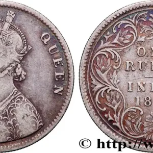 Nouvelle Collection INDES BRITANNIQUES 1 Roupie Victoria 1862 Calcutta fwo_882505 Monde