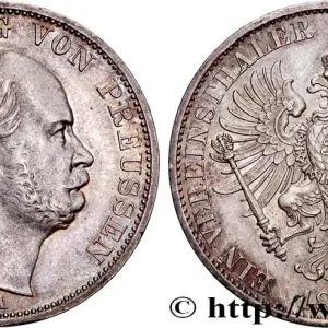 Exclusif ALLEMAGNE - PRUSSE 1 Thaler Guillaume 1867 Berlin fwo_882508 Monde