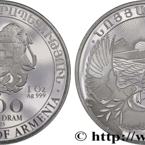 Seulement Aujourd’hui ARGENT D'INVESTISSEMENT 1 Oz - 500 Dram Arche de Noé 2023 fwo_883148 Monde