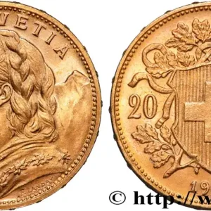 Haute Qualité OR, PALLADIUM ET PLATINE INVESTISSEMENT 20 Francs "Vreneli" 1915 Berne fwo_884427 Monde