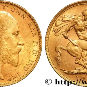 OR, PALLADIUM ET PLATINE INVESTISSEMENT 1 Souverain Edouard VII 1906 Melbourne fwo_884549 Monde Satisfait Ou Remboursé