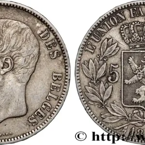 En Vogue BELGIQUE 5 Francs Léopold II 1873 fwo_884833 Monde