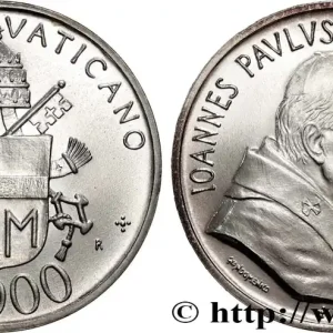 VATICAN ET ÉTATS PONTIFICAUX 1000 Lire Jean-Paul II an XIV 1992 Rome fwo_889037 Monde Retour Gratuit