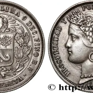 Achetez Aujourd’hui PÉROU 1 Peseta 1880 Lima fwo_889044 Monde