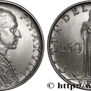 Nouvelle Collection VATICAN ET ÉTATS PONTIFICAUX 50 Lire Pie XII an XVIII / Spes 1956 Rome - R fwo_889145 Monde