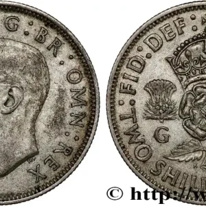 ROYAUME-UNI 1 Florin (2 Shillings) Georges VI 1942 fwo_807723 Monde Retour Gratuit