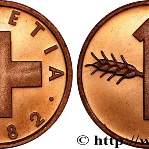 Bon Marché SUISSE 1 Centime Croix Suisse / épi d’avoine 1982 Berne fwo_824477 Monde