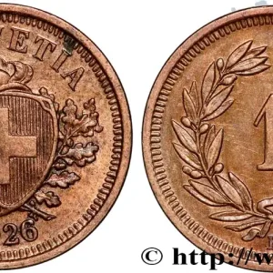 SUISSE 1 Centime (Rappen) Croix Suisse 1926 Berne fwo_836332 Monde Bon Marché