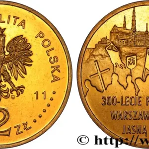 POLOGNE 2 Zlote 300e anniversaire du pélerinage de Varsovie au sanctuaire de Jasna Góra à Czestochowa 2011 Varsovie fwo_837887 Monde Meilleure Qualité