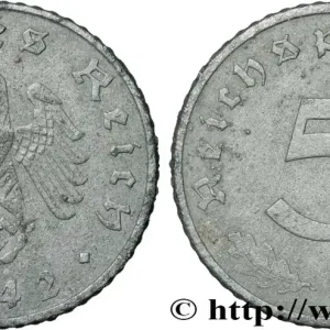 ALLEMAGNE 5 Reichspfennig aigle surmontant une swastika 1942 Stuttgart fwo_854483 Monde Nouvel Arrivage