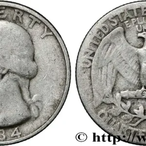 Seulement Aujourd’hui ÉTATS-UNIS D'AMÉRIQUE 1/4 Dollar Georges Washington 1934 Philadelphie fwo_856807 Monde