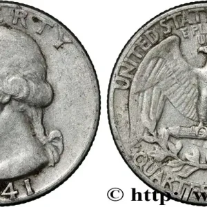 Meilleure Vente ÉTATS-UNIS D'AMÉRIQUE 1/4 Dollar Georges Washington 1941 Philadelphie fwo_856810 Monde