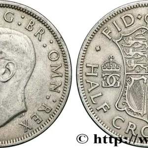 ROYAUME-UNI 1/2 Crown Georges VI 1951 fwo_867034 Monde Livraison Mondiale