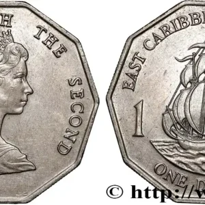 ÉTATS DE LA CARAÏBE ORIENTALE 1 Dollar Elisabeth II / le ‘Golden Hind’ 2004 fwo_873859 Monde Vente Directe