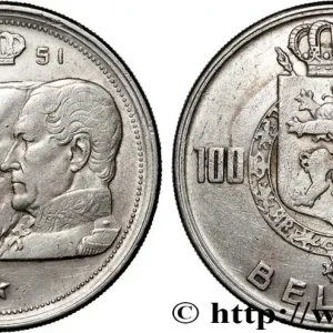 Dernier Modèle BELGIQUE 100 Franken (Francs) Quatre rois de Belgique, légende flamande 1951 fwo_879893 Monde