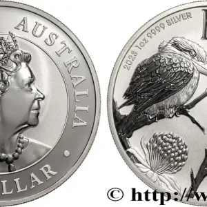 ARGENT D'INVESTISSEMENT 1 Oz - 1 Dollar Proof Kookaburra 2023 fwo_883267 Monde Édition Limitée