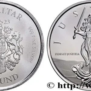 ARGENT D'INVESTISSEMENT 1 Oz - 1 Pound Justice 2023 Pobjoy Mint fwo_883829 Monde Seulement Aujourd’hui