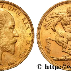 Marque OR, PALLADIUM ET PLATINE INVESTISSEMENT 1 Souverain Edouard VII 1909 Melbourne fwo_884555 Monde