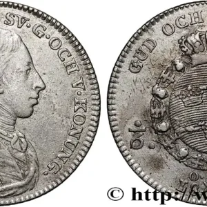 SUÈDE - ROYAUME DE SUÈDE - GUSTAVE IV 1/6 Riksdaler 1804 fwo_886779 Monde Édition Limitée