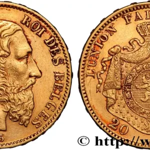 OR, PALLADIUM ET PLATINE INVESTISSEMENT 20 Francs Léopold II 1875 Bruxelles fwo_887778 Monde Nouveauté