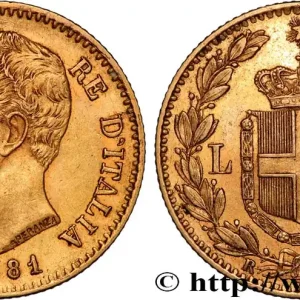 Petit Prix OR, PALLADIUM ET PLATINE INVESTISSEMENT 20 Lire Umberto Ier 1881 Rome fwo_887784 Monde