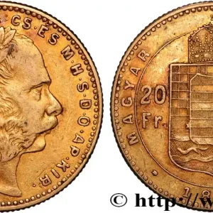 OR, PALLADIUM ET PLATINE INVESTISSEMENT 20 Francs or ou 8 Forint François-Joseph Ier 1889 Kremnitz fwo_887789 Monde Livraison Gratuite