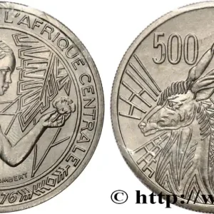 ÉTATS DE L'AFRIQUE CENTRALE Essai de 500 Francs femme / antilope lettre ‘A’ Tchad 1976 Paris fwo_888754 Monde Édition Limitée